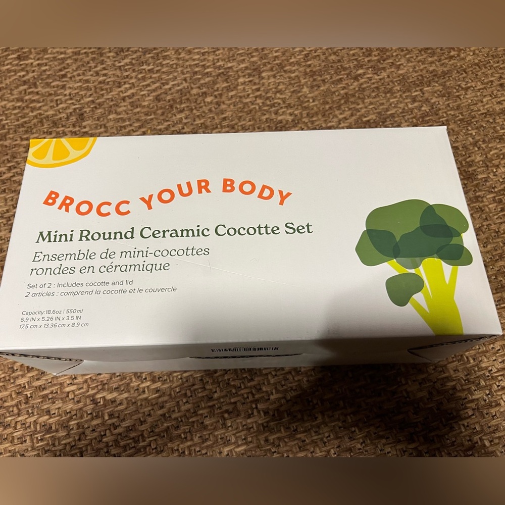 Mini Round Ceramic Cocotte Set NEW in box
